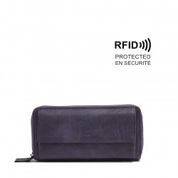 Florrie Double Zip-Around Wallet - Deep Purple